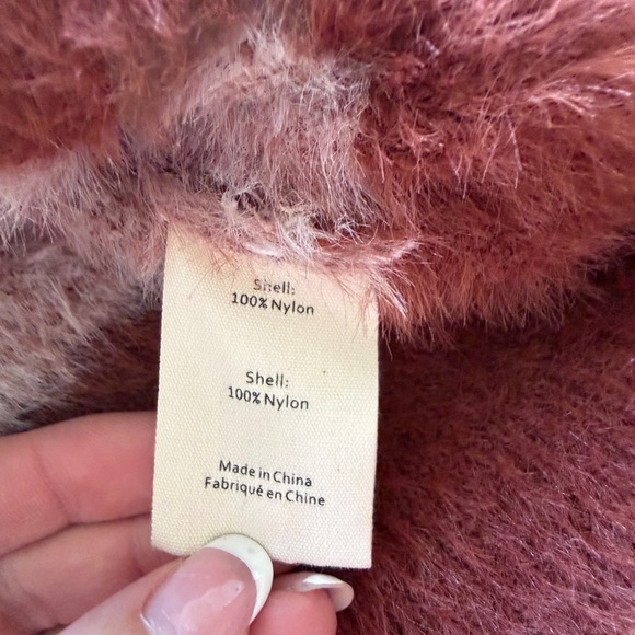 L'AGENCE Saylor Argyle Cardigan - Red Brown and Pink - Picture 9 of 10